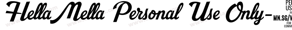 HellaMella Personal Use Only字体转换